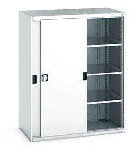 Bott Cubio Sliding Solid Door Cupboards with shelves and drawers 1600mm high option available Bott Cubio Cupboard with Sliding Doors 1600H x1300Wx650mmD